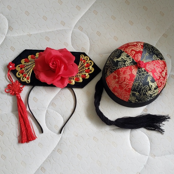 x2 Halloween Asian Headbands Asian Wedding Photo Booth Props Halloween Costumes - Picture 1 of 9